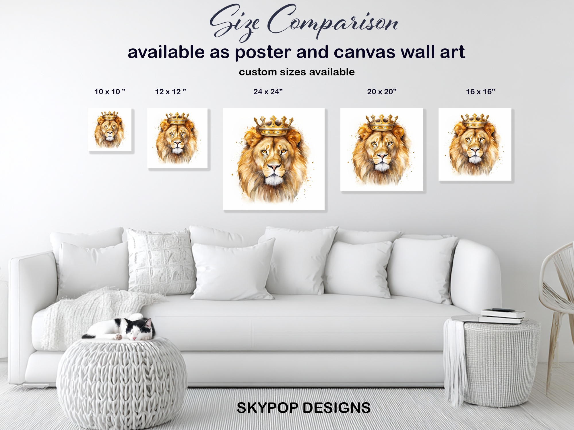 7.jpg Lion King Crown Art Canvas or Poster