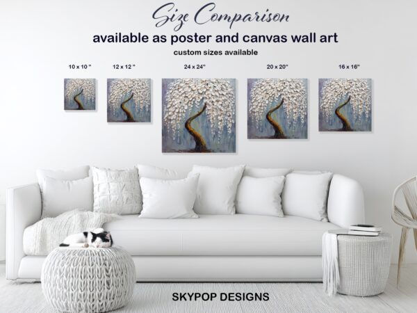 White Blossom Tree Art