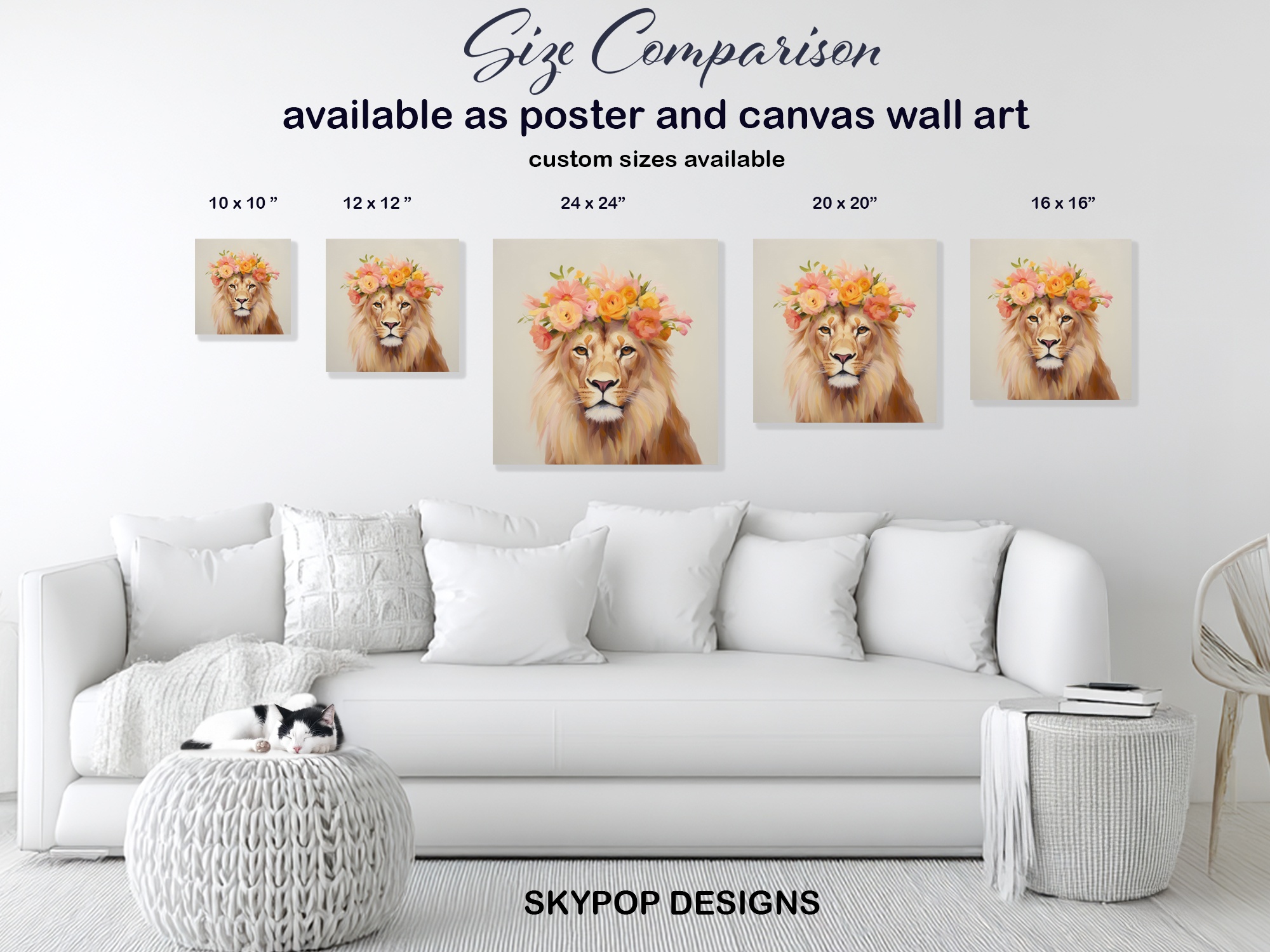 7.jpg Lion Floral Crown Art