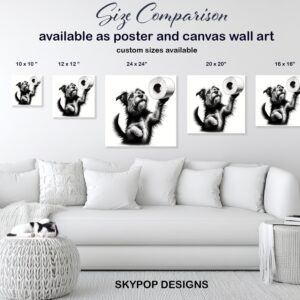 Miniature Schnauzer Toilet Paper Art
