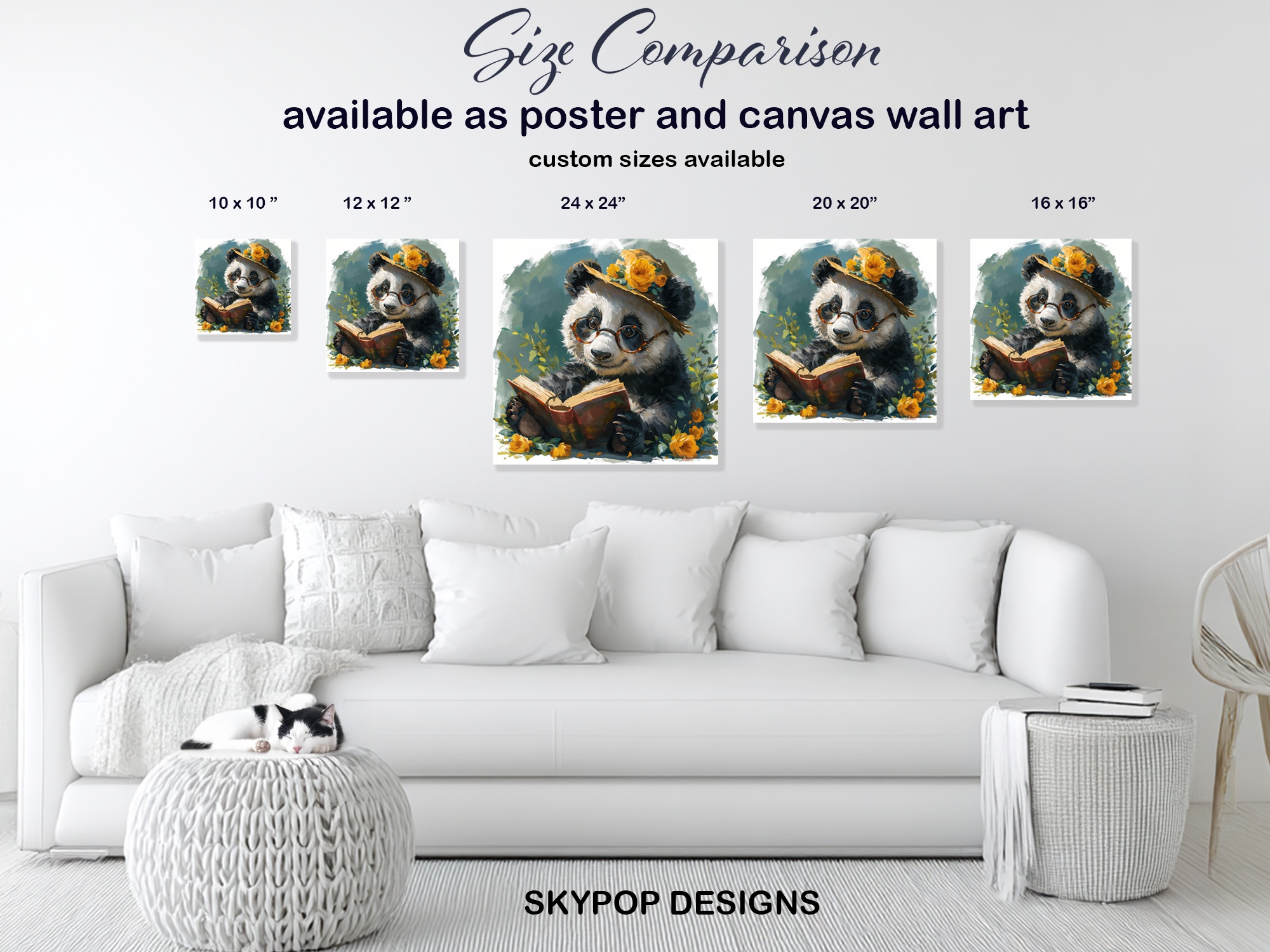 7.jpg Panda Reading Book Art