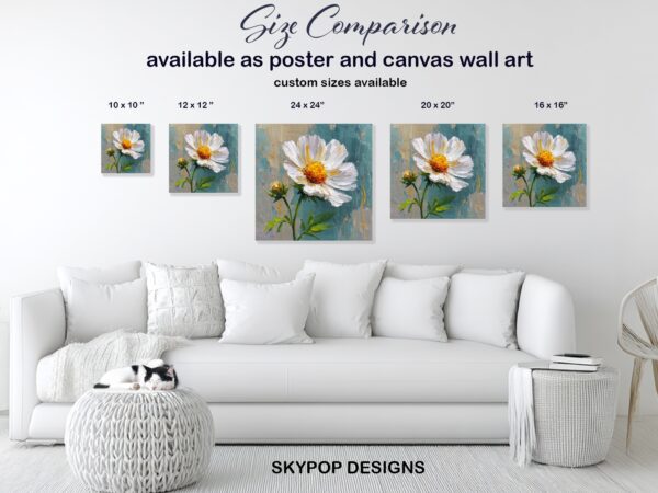 White Daisy Bloom Art