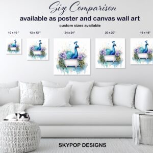 Peacock Bath Art