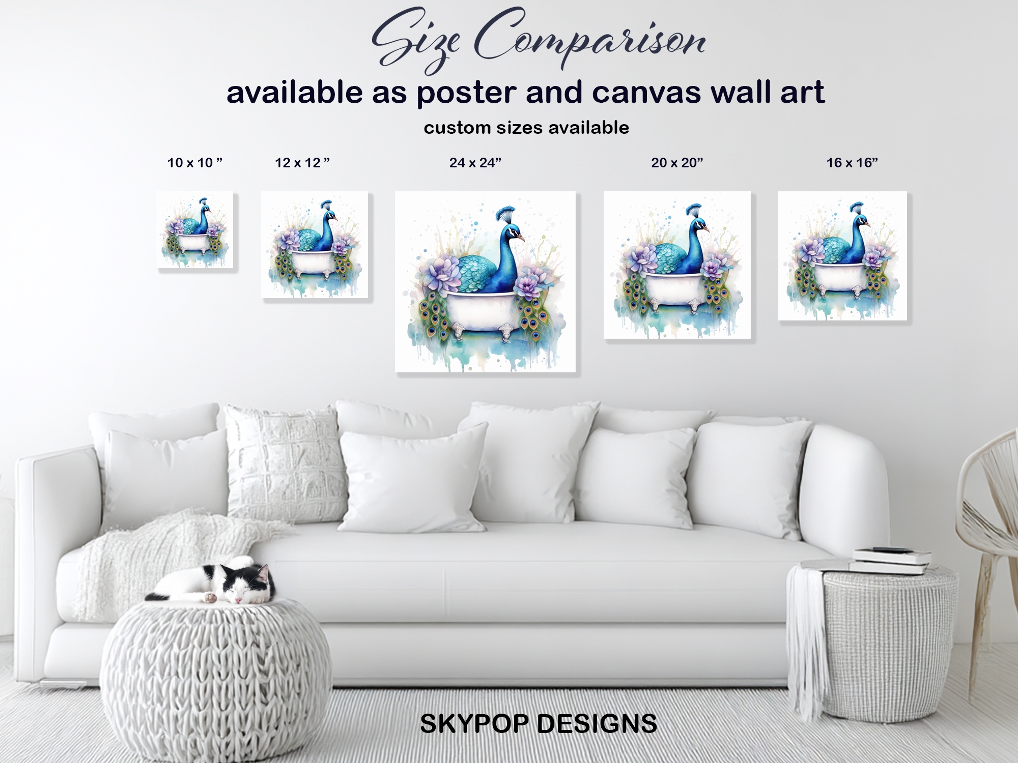 7.jpg Peacock Bath Art
