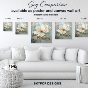 Golden Bloom Abstract Art