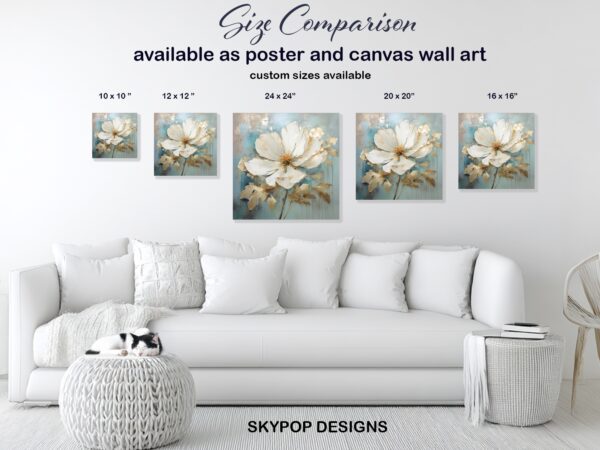 Golden Bloom Abstract Art