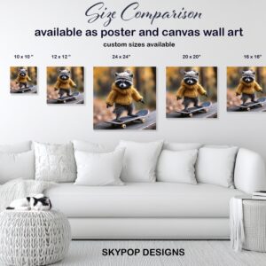 Raccoon Skater Art