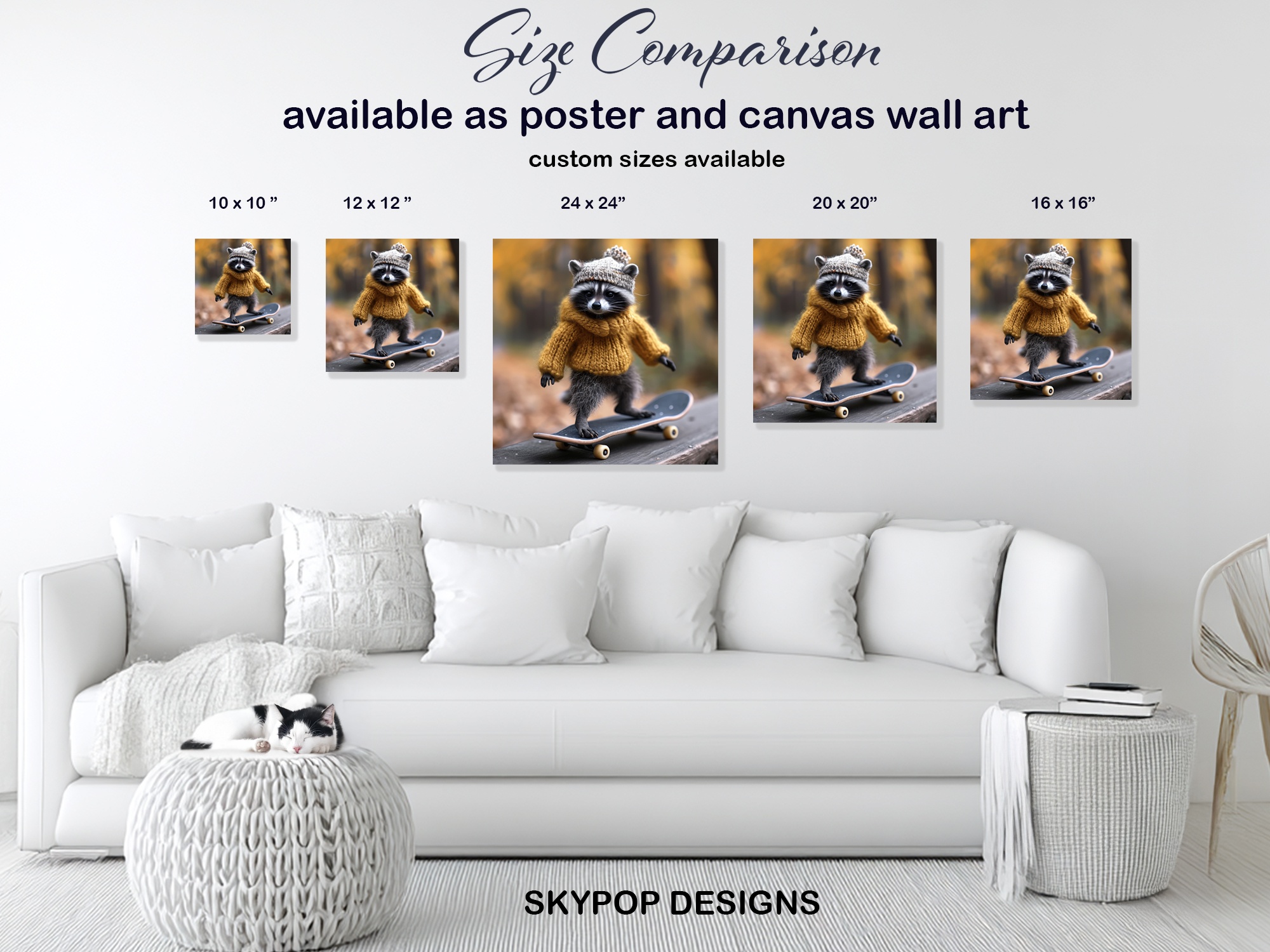 7.jpg Raccoon Skater Art
