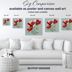 Red Floral Art
