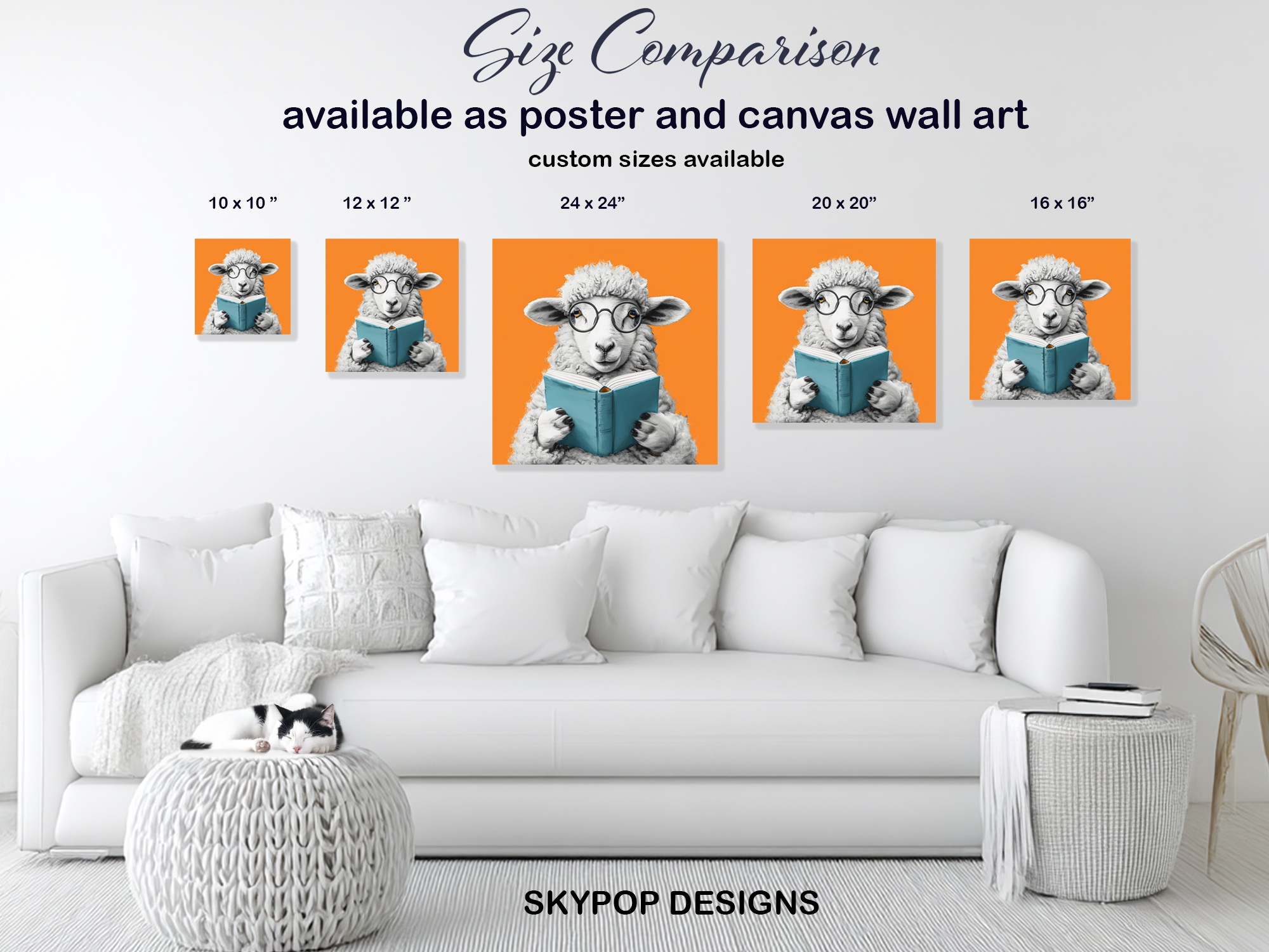 7.jpg Sheep Reading Art