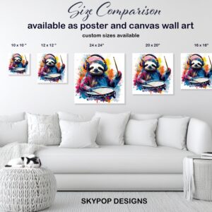 Sloth Drummer Art