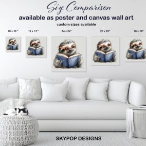 Sloth Bookworm Art