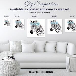 Floral Zebra Art
