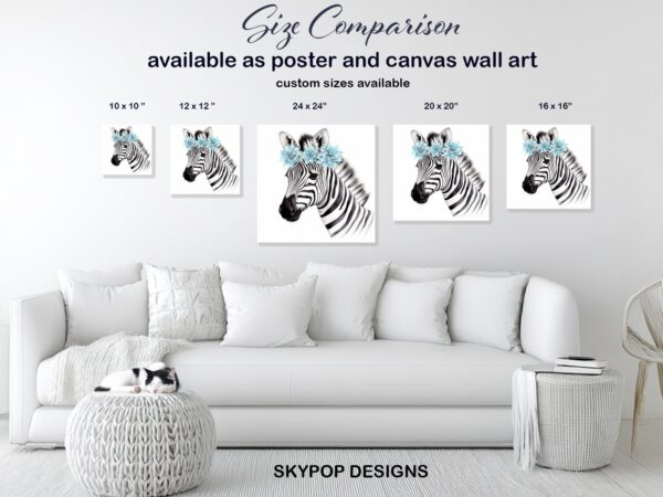 Floral Zebra Art