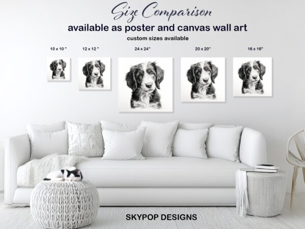Border Collie Puppy Art