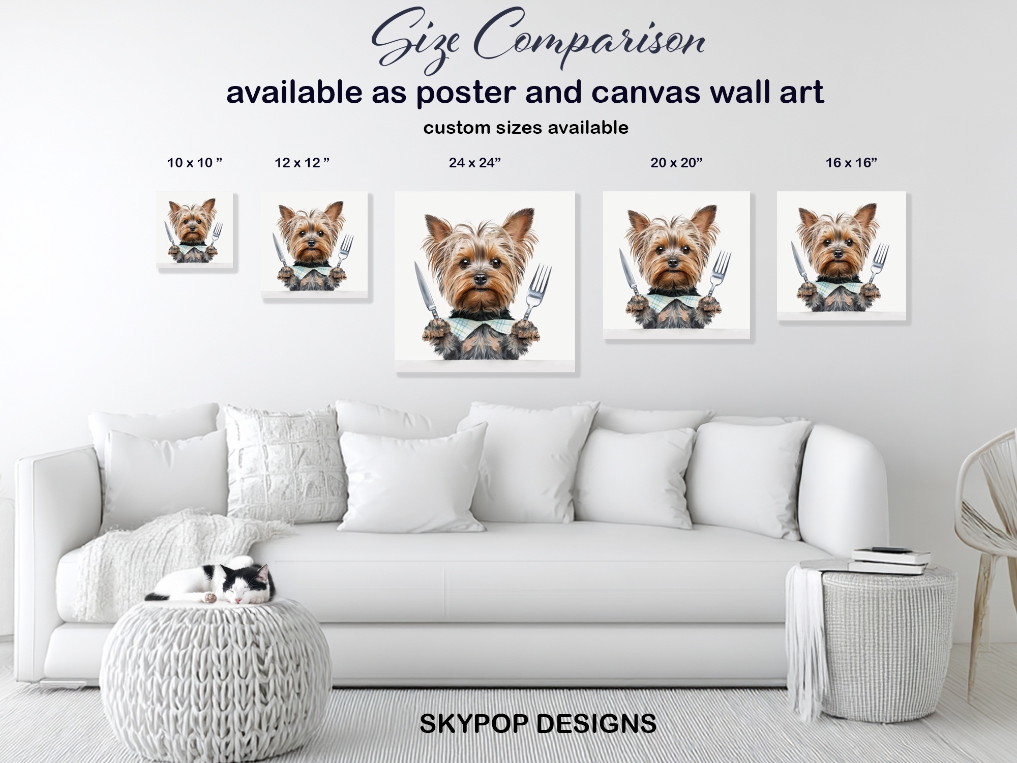 7.jpg Yorkshire Terrier Dinner Art