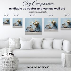 Vintage Bicycle Flower Basket Art