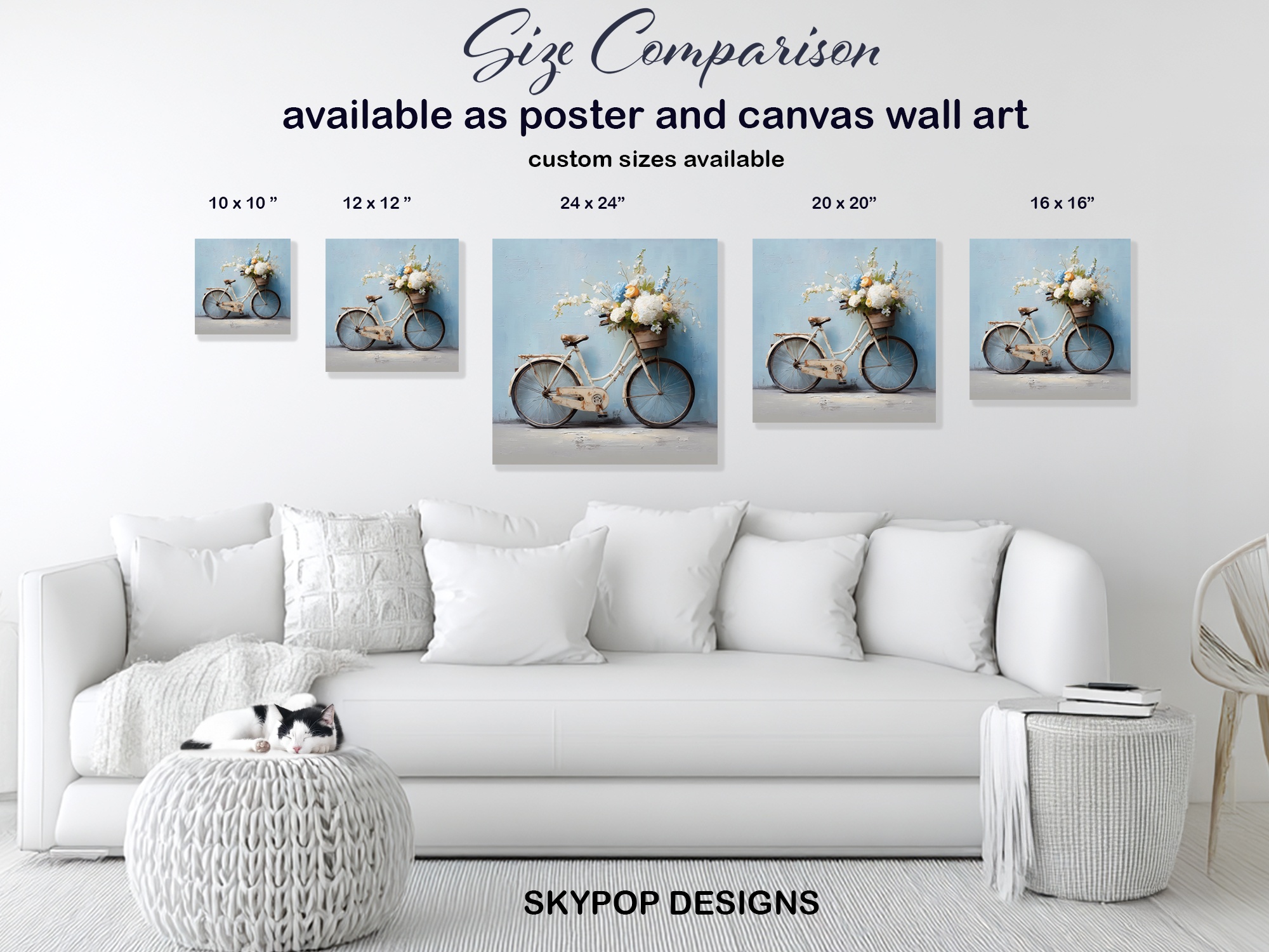 7.jpg Vintage Bicycle Flower Basket Art