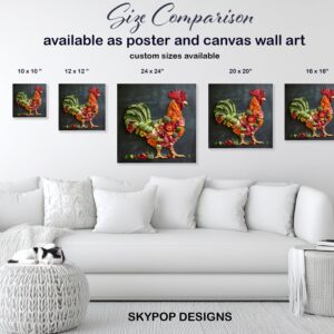 Rooster Vegetable Art