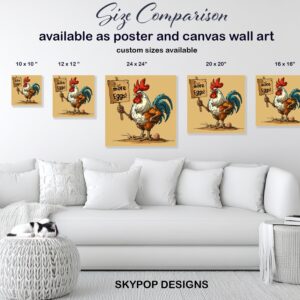 Rooster Says Eat More Eggs Art