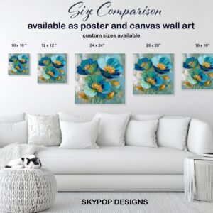 Blue Floral Breeze Art
