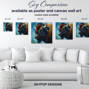 Bison Portrait Art