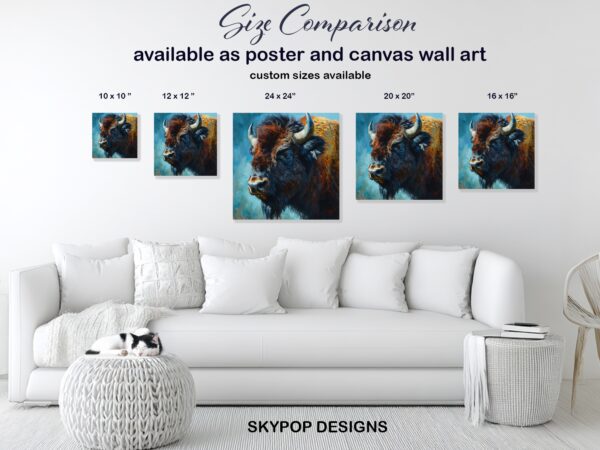 Bison Portrait Art