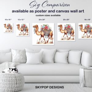 Camel Floral Caravan Art