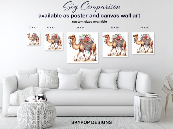 Camel Floral Caravan Art