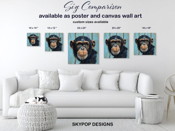 Chimpanzee Portrait Art