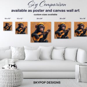 Chimpanzee Guitar Art