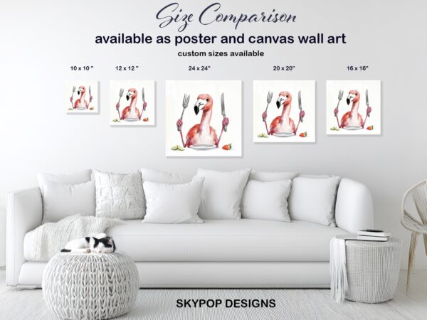 Flamingo Dinner Party Art