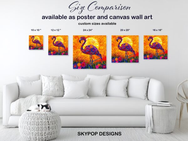 Flamingo Floral Art