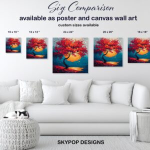 Vibrant Autumn Tree Art
