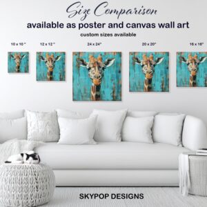 Giraffe Portrait Art
