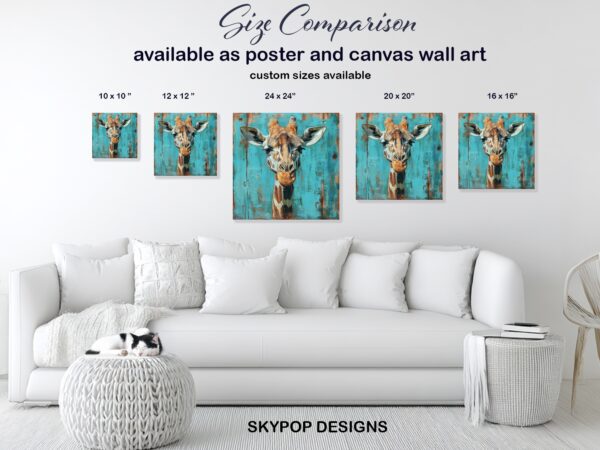 Giraffe Portrait Art