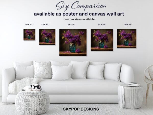 Lilac Blooms Mason Jar Art