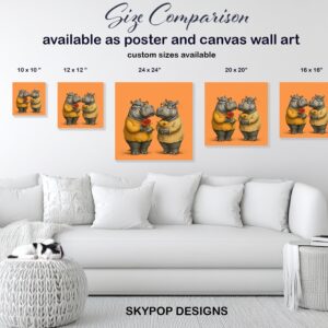 Hippopotamus Flower Art