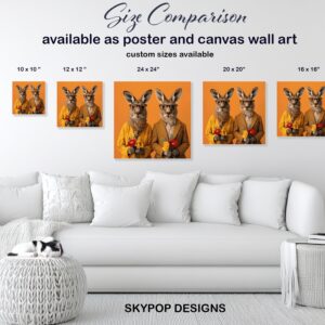 Kangaroo Couple Art