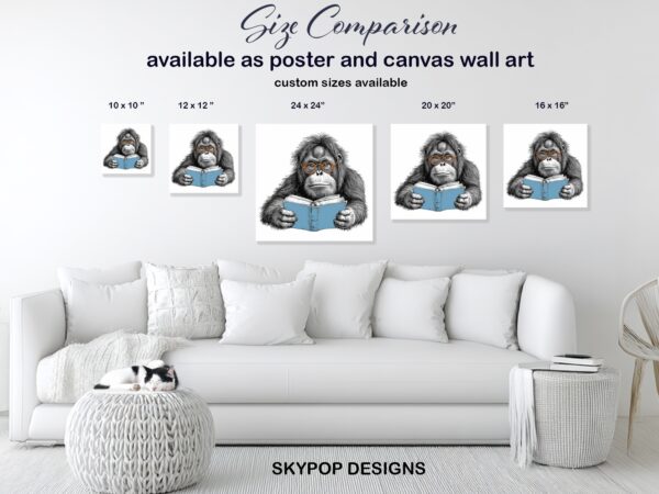 Orangutan Reading Art