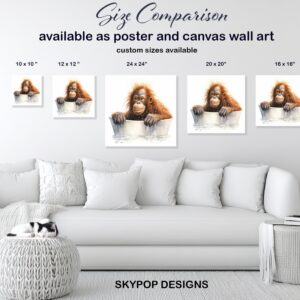 Orangutan Bath Time Art