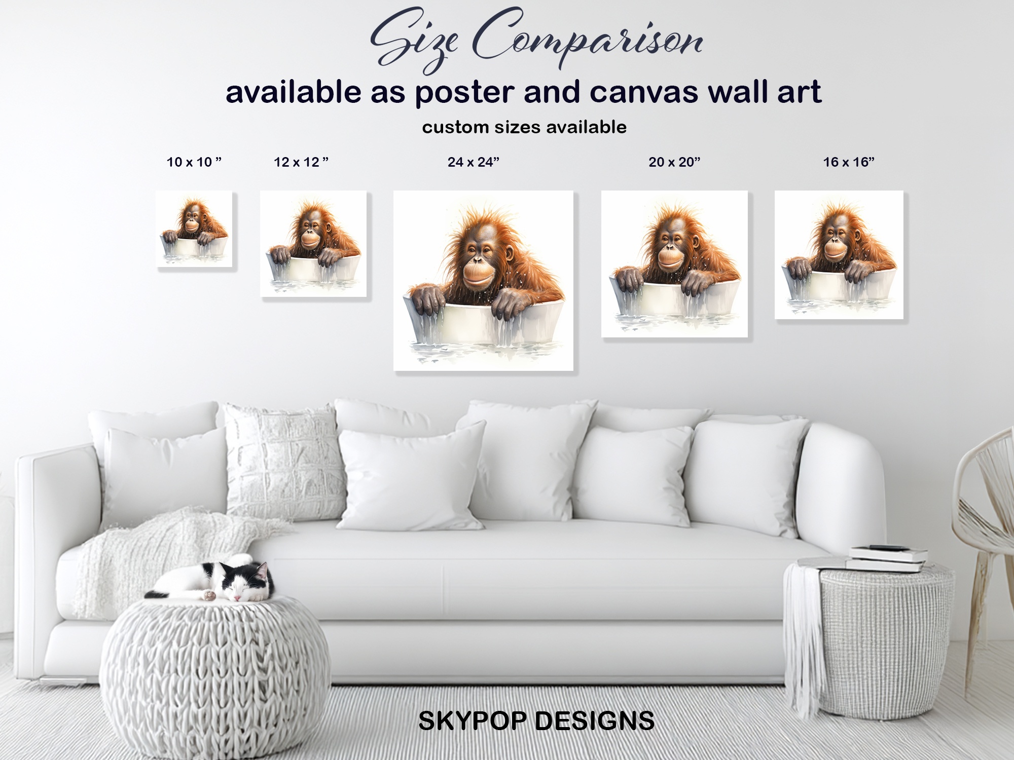 7.jpg Orangutan Bath Time Art