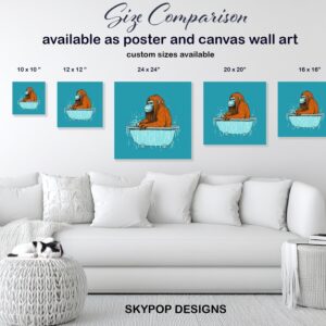 Orangutan Bathtime Art