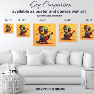 Parrot Guitarist Art