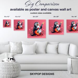 Penguin Rock Star Jam Art