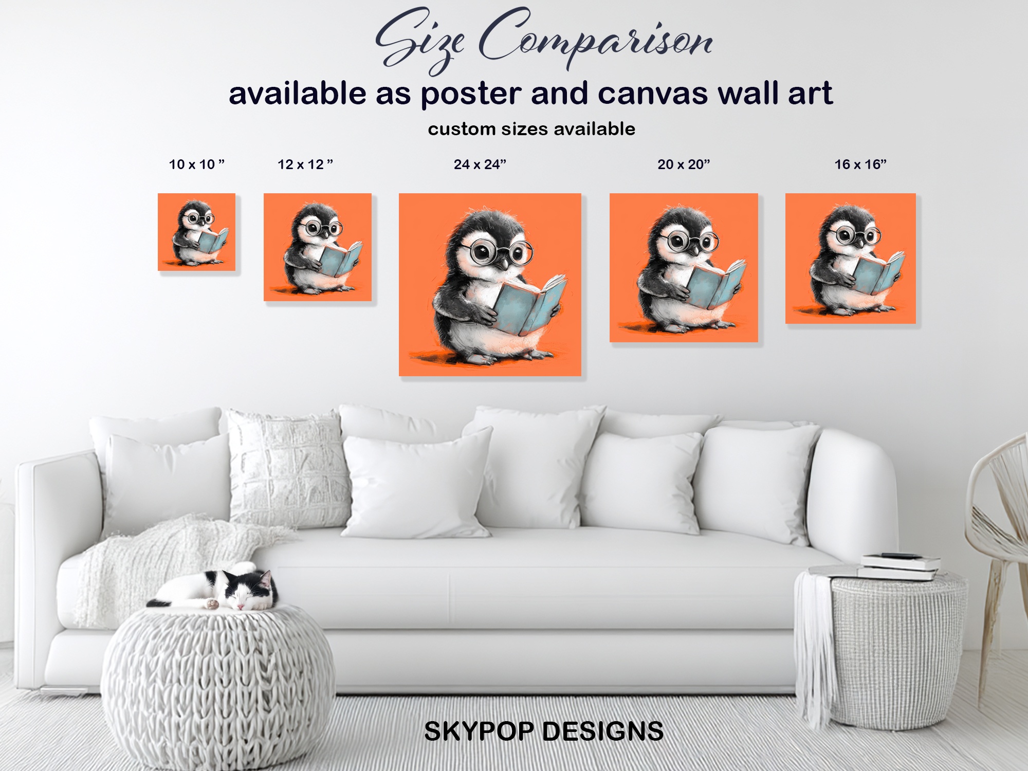 7.jpg Penguin Reading Book Art