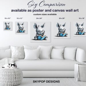Rhino Reading Art