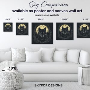 Wolf Moon Forest Art