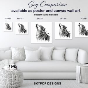 Wolf Art Canvas or Poster