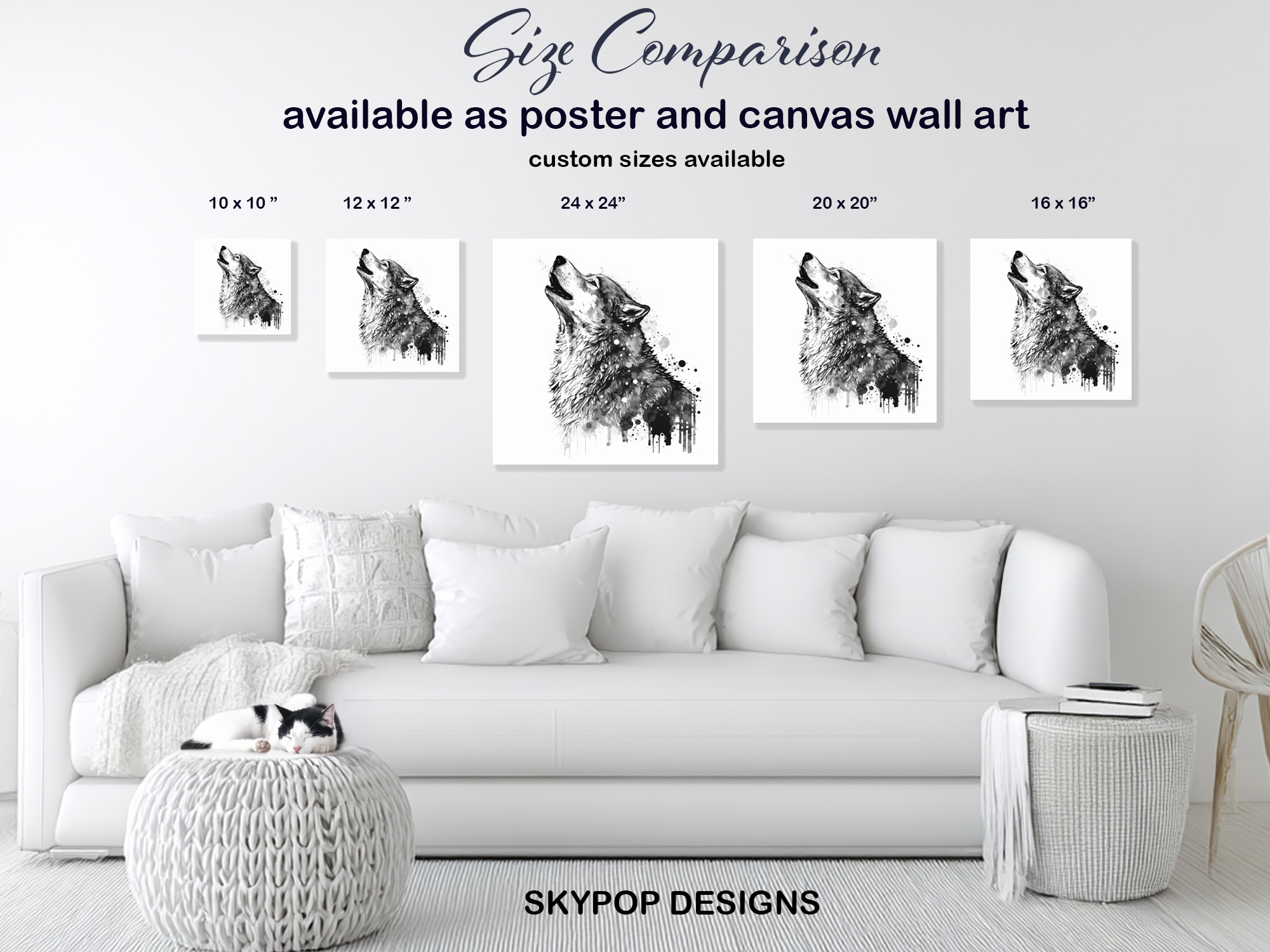 7.jpg Wolf Art Canvas or Poster